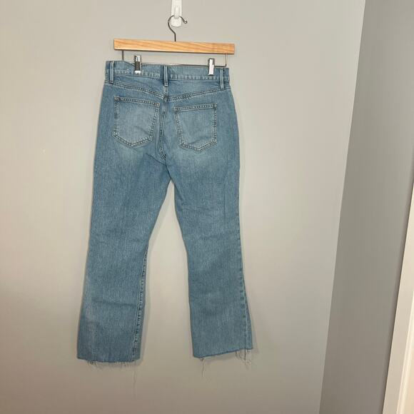 Ann Taylor The Kick Crop High Rise Jeans Size 4 Raw Hem - Picture 12 of 16